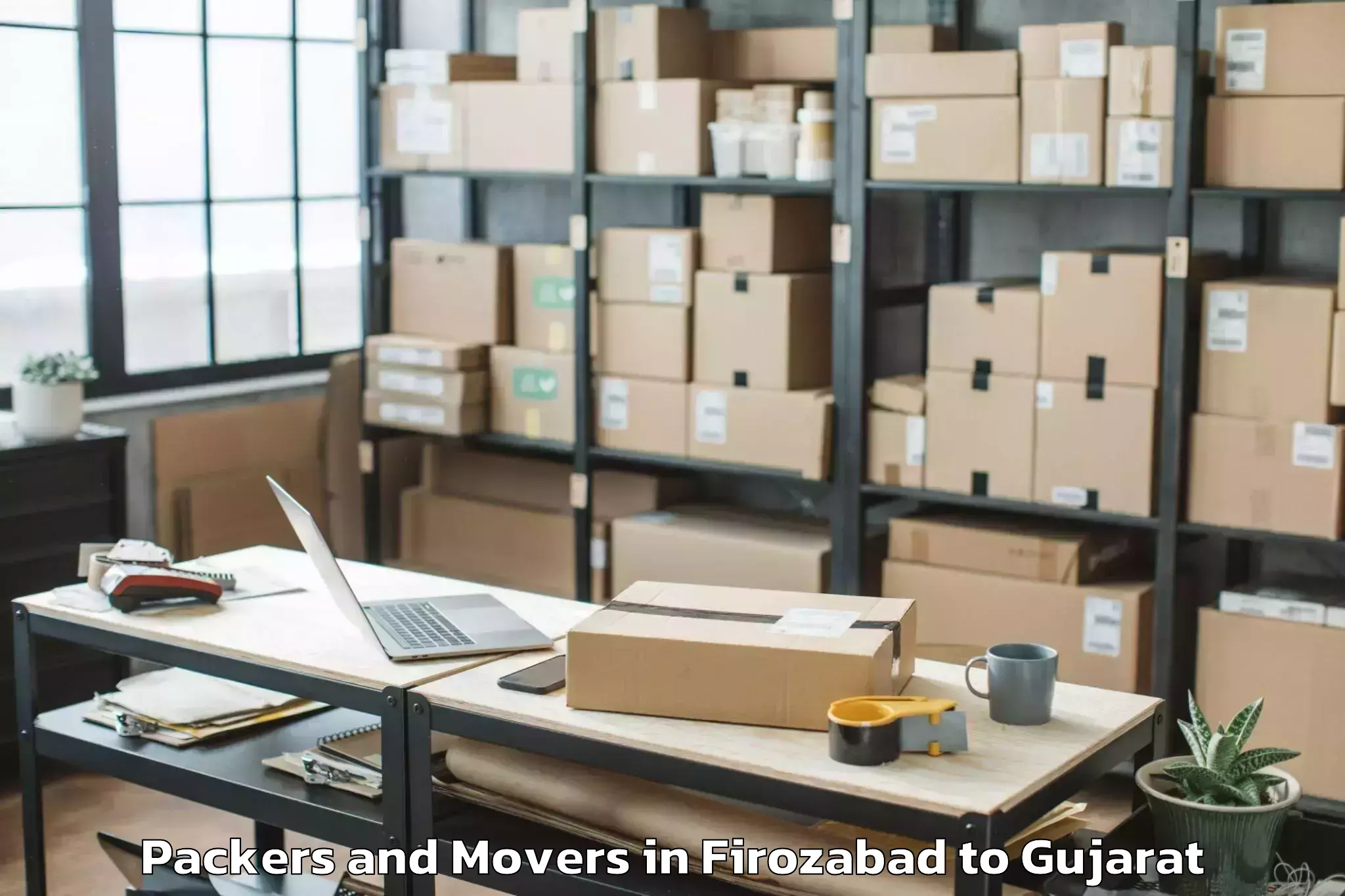 Hassle-Free Firozabad to Tharad Packers And Movers